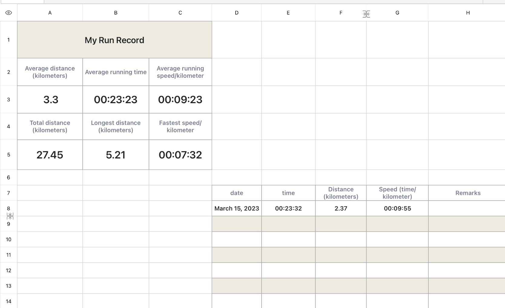 Running plan 1
